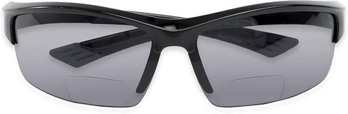 Sport & Wrap-Around Bifocal Reading Sunglasses in Glossy Black with Smoke Lenses by Readers.com | The Roster | +1.50 in Saudi Arabia