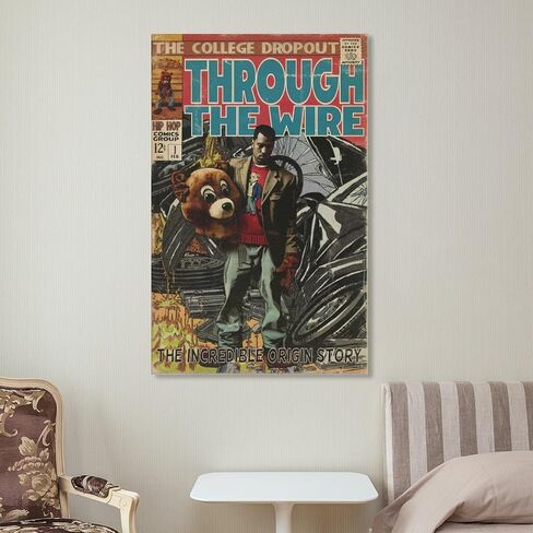 Generic Kanye Poster West Comic Poster Music Poster لغرفة النوم الجمالية جدار ديكور قماش جدار الفن هدية 12x18inch(30x45cm)، Unframe-style-3 in Saudi Arabia