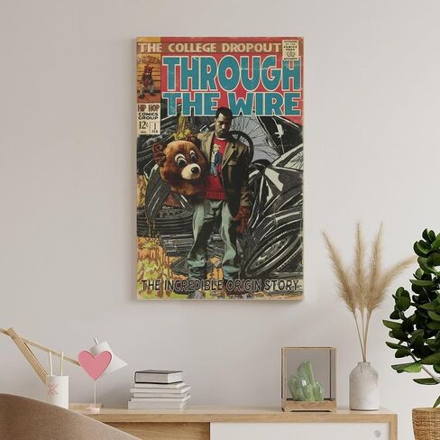 Generic Kanye Poster West Comic Poster Music Poster لغرفة النوم الجمالية جدار ديكور قماش جدار الفن هدية 12x18inch(30x45cm)، Unframe-style-3 in Saudi Arabia