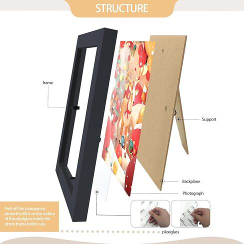 مجموعة من 40 إطار صورة مجمعة لديكور الحائط وإطارات الصور معرض إطار الحائط للعرض على الحائط أو الطاولة، مقاسات متعددة تتضمن 6x8، 5x7، 4x6، 3x5، أسود in Kuwait