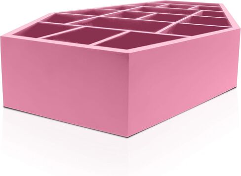 Curio Coffin Shelf - Wooden Goth Decor for Display or Storage of Shot Glasses, Mini Figures, Rocks, and More - 18.5 by 9.5 by 2.75 Inches (Pink) in Saudi Arabia