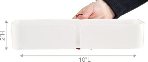 مجموعة Home-X مكونة من منظمي حائط عائمين مع فتحة لشاحن الهاتف، وأرفف لاصقة سهلة التركيب، ومنظمات حائط لجانب السرير أو المطبخ أو المكتب، بطول 25.4 سم × عرض 7.62 سم ​​× ارتفاع 5.08 سم، أبيض in Kuwait