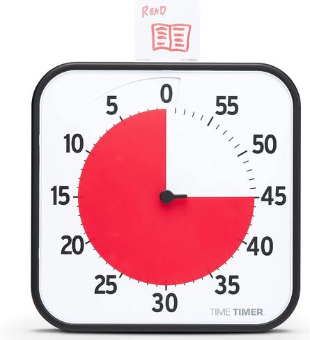 TIME TIMER 8 inch Visual Timer - 60 Minute Desk Countdown Clock with Dry Erase Activity Card, Also Magnetic - for Kids Classroom, Homeschooling Study Tool, Task Reminder, Home and Kitchen Timer in Saudi Arabia