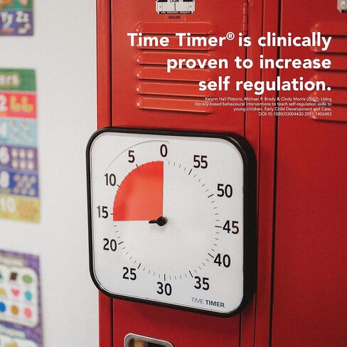 TIME TIMER 8 inch Visual Timer - 60 Minute Desk Countdown Clock with Dry Erase Activity Card, Also Magnetic - for Kids Classroom, Homeschooling Study Tool, Task Reminder, Home and Kitchen Timer in Saudi Arabia