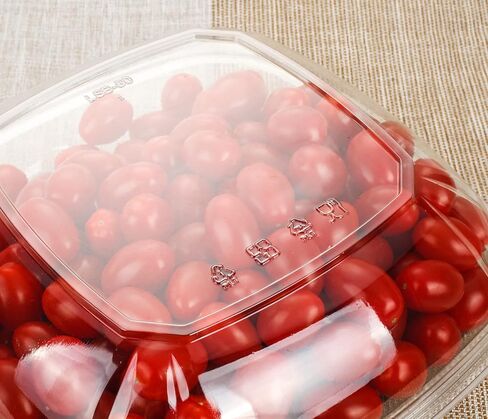 GOLDEN APPLE, 160oz-5sets Disposable Plastic Serving Square Bowls with Lids, Large Clear Plastic Disposable Salad Containers in Kuwait