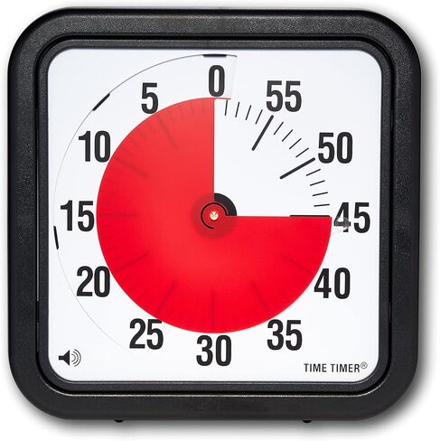 TIME TIMER 8 inch Visual Timer - 60 Minute Desk Countdown Clock with Dry Erase Activity Card, Also Magnetic - for Kids Classroom, Homeschooling Study Tool, Task Reminder, Home and Kitchen Timer in Saudi Arabia