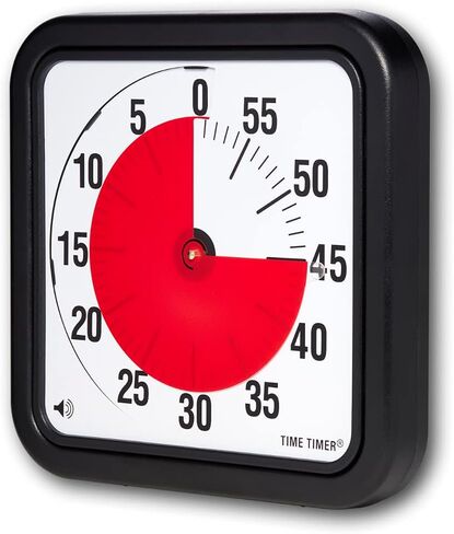 TIME TIMER 8 inch Visual Timer - 60 Minute Desk Countdown Clock with Dry Erase Activity Card, Also Magnetic - for Kids Classroom, Homeschooling Study Tool, Task Reminder, Home and Kitchen Timer in Saudi Arabia