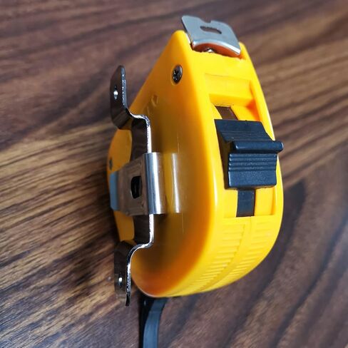 8PCS Small Metal Tape Measure Holder Clip Measuring Tape Belt Holder Occidental Measure Holster with Rivets for Drill Leather Pocket Tool, Black in Saudi Arabia