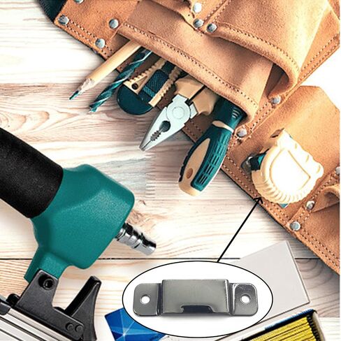 8PCS Small Metal Tape Measure Holder Clip Measuring Tape Belt Holder Occidental Measure Holster with Rivets for Drill Leather Pocket Tool, Black in Saudi Arabia