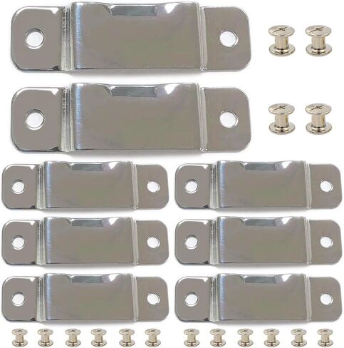 8PCS Small Metal Tape Measure Holder Clip Measuring Tape Belt Holder Occidental Measure Holster with Rivets for Drill Leather Pocket Tool, Black in Saudi Arabia