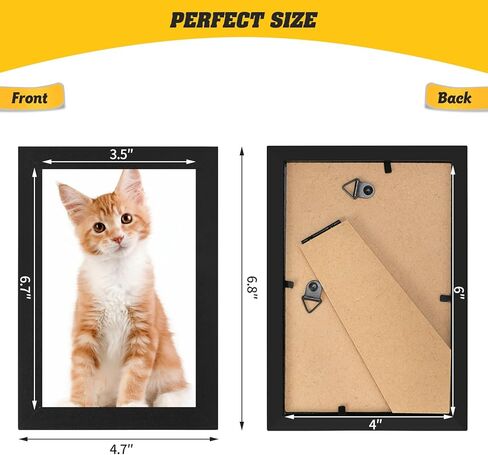 مجموعة من 60 إطار صورة كبير الحجم مع حصيرة للتثبيت على الحائط، إطارات صور بسيطة، إطارات صور متعددة للحائط أو سطح الطاولة، مقاس 4×6 بوصة باللون الأسود in Kuwait