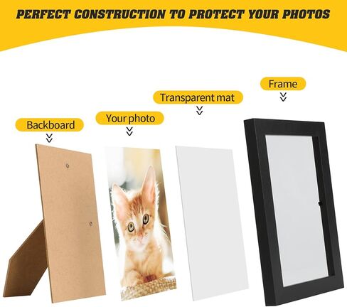 مجموعة من 60 إطار صورة كبير الحجم مع حصيرة للتثبيت على الحائط، إطارات صور بسيطة، إطارات صور متعددة للحائط أو سطح الطاولة، مقاس 4×6 بوصة باللون الأسود in Kuwait