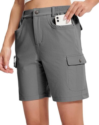 FairyLavie Women's Hiking Cargo Shorts Quick Dry Fishing Shorts for Women with Pockets Travel Casual Work in Saudi Arabia