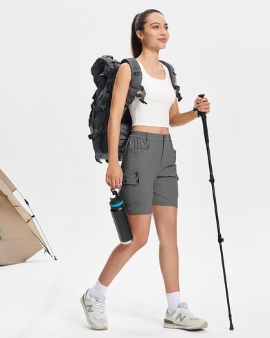 FairyLavie Women's Hiking Cargo Shorts Quick Dry Fishing Shorts for Women with Pockets Travel Casual Work in Saudi Arabia