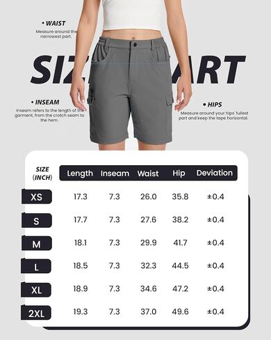 FairyLavie Women's Hiking Cargo Shorts Quick Dry Fishing Shorts for Women with Pockets Travel Casual Work in Saudi Arabia