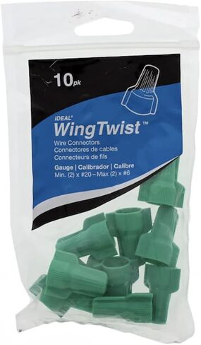 IDEAL Electrical 773343 WingTwist Green Grounding Wire Connectors, (10/Bag) in Saudi Arabia