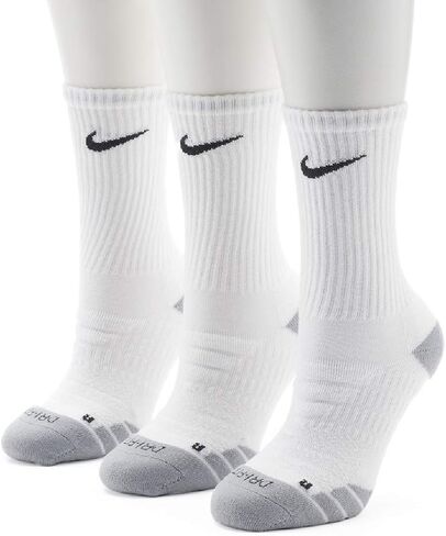 Nike Women's 3-pk. Dri-Fit Cushioned Crew Socks (White) in Saudi Arabia