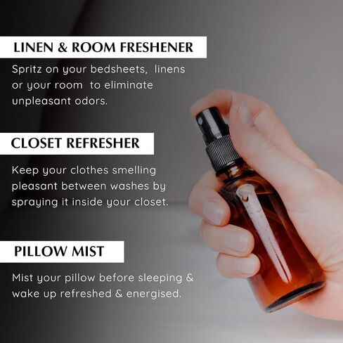 Lavender Room, Linen & Pillow Spray by Aromafume | 100ml/3.38 fl oz | with Pure Lavender Essential Oil | Aromatherapy Spray for Relaxation, Sleep & Stress Relief | Mist for Bedding, Fabrics in Saudi Arabia