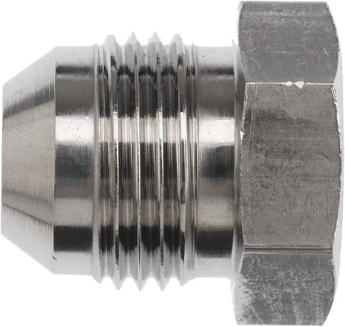 Brennan Industries 2408-03-SS ذكر من الفولاذ المقاوم للصدأ JIC تركيب أنبوب قابس ملولب، 3/8 بوصة -24 خيط SAE، 3/16 بوصة أنبوب OD، طول 0.730 بوصة، عرض 0.251 بوصة، 0.438 بوصة سداسي in Saudi Arabia