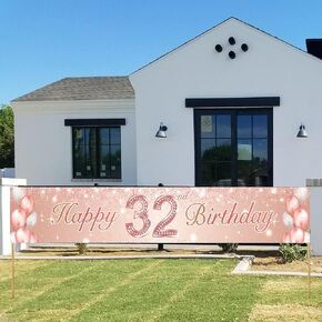 Happy 10th Birthday Rose Gold Banner Backdrop Balloon Confetti Theme Decor Decorations for Girls 10th Birthday Party Pink Birthday Party Cheers to 10 Years Party Supplies Bday Favors Glitter