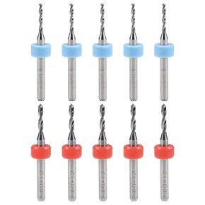 uxcell Micro PCB Drill Bit Set, 1/8" 3.175mm Shank 1.5mm 2mm Tungsten Carbide Tip CNC Engraving Print Circuit Board Drilling Rotary Tool 10pcs