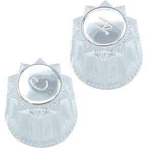 Lavatory Faucet 2 Piece Windsor Faucet Handle Replacement for Price Pfister Systems, 12 Point Broach, Set of Hot and Cold, Clear Acrylic