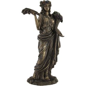 Veronese Design 12 Inch Demeter Greek Goddess of The Harvest Cold Cast Resin Bronze Finished Statue Symbolic Homage to The Cycle of Life and Abundance