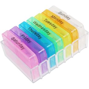 7 Travel Medicine Kit Travel Holder Medicine Organizer Portable Case Weekly Medicine Organizer Travel Container Storage 7 Day Organizer Desktop