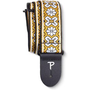 Perris Leather Guitar Strap - Jacquard Red XO Nylon Guitar Strap, with Leather Ends - Electric/Acoustic/Bass Guitar Strap - Adjustable Strap From 35″ to 59″ (TWS-7070) in Saudi Arabia