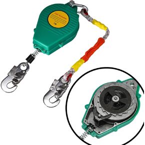 23ft Self Retracting Lifeline, 330LBS Fall Arrest Equipment, Fall Protection System with Dual Swivels, Alloy Steel Hook, & Flame Retardant Steel Wire Rope(Φ3.2mm)