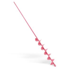 2x32 Inch Pink Long Handle Auger Drill Bit for Planting - Garden Tools Auger Drill Bit, Spiral Garden Auger, Drill Auger Bit for Planting Bulbs and Flowers