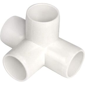 4 Way 1-Inch Tee PVC Fitting Build Heavy Duty Greenhouse Frame Furniture Connectors (Pack of 4)