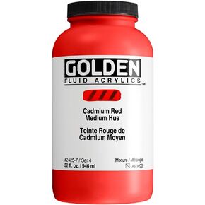 Golden Fluid Acrylic, 4 ounce bottle, Iridescent Gold Deep Fine