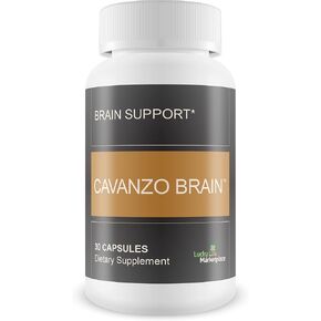 Cavanzo Brain Support - Brain Support Supplement Improve Memory Focus and Brain Function - Memory - Focus - Clarity - Recovery - Stamina - Cavanzo Frankincense Improved Capsule Formulation