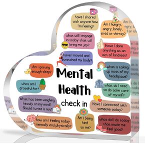 Therapy Office Decor, Mental Health Check In Decorations for School Counselor CBT DBT Therapy Counseling Poster Anxiety Relief Social Psychology Decoration