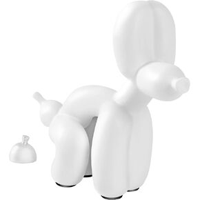Pooping Balloon Dog Sculpture, Small Animal Statue Home Decor, Modern Decorative, Art Sculpture Modern Desktop Ornament for Office Bedroom Living Room Decor (Shiny Blue, Small)