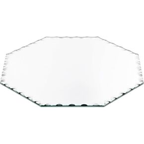 Plymor Octagon 3mm Beveled Scalloped Glass Mirror, 8 inch x 8 inch