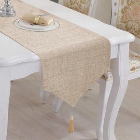 مفرش طاولة من الجلد السويدي من balcony & falcon، مفارش طاولة مقاومة للماء للمطبخ، والمطاعم، والمقهى، والحديقة، والتجمعات الخارجية، وحفلات الزفاف والمهرجانات (أسود 14 × 71) in Kuwait