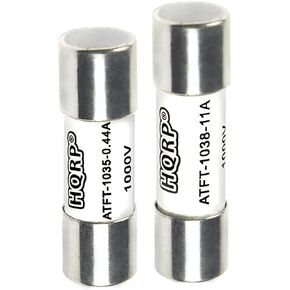 حزمة كومبو HQRP: قطعة واحدة DMM-11a + قطعة واحدة DMM-B-44/100 صمامات رقمية متعددة سريعة المفعول 1000 فولت صمامات بديلة لـ Cooper Bussmann، Buss، Littelfuse، متوافقة مع Fluke، Klein، Brymen، Agilent