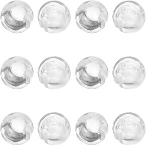 Bead Chain Crimp Stop 12pcs Clear Roller Shades Beaded Chain Stop Curtain Beads Stop Cord End Caps Vertical Blind Bead Replacement Parts Blinds Bead Accessories
