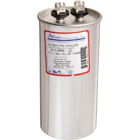 AMRAD ENGINEERING USA2229 Round USA-Made Motor Run Capacitor, 80 Mfd, 370/440 Vac-132336
