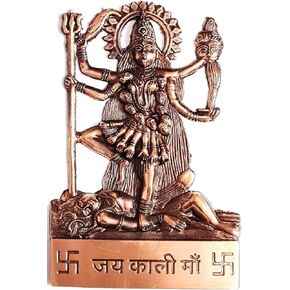 Handmade Kali Spiritual Goddess Standing on Shiv, Mix Metal Statue