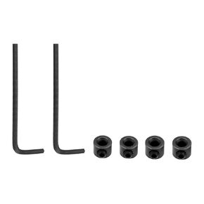uxcell Drill Bit Stop Set 4mm/5mm I.D. Carbon Steel Bit Depth Holder with Hex Wrench for Set Screws Woodworking Tool Kit