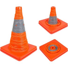 RK Safety Collapsible Traffic Cones (4-Pack),Collapsible Traffic Cones Multi Purpose Pop up Reflective Safety Cone