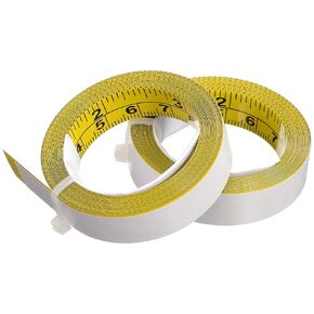 OSALADI 2 Rolls Self Adhesive Measuring Tape Metric Tape Measure Peel and Stick Ruler Tapes for Woodworking Drafting Table Saw, Yellow