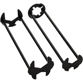 2pcs Basin Wrench Multifunctional Sink Wrench 7 Sizes Faucet Tool Plumbers Wrench Universal Socket Wrench Plumbing Tools for Tight Spaces Kitchen Bathroom Home