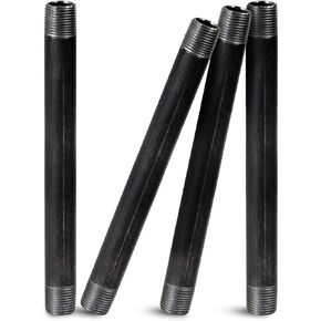 QDCM1424 24" Long Pre-Cut Black Steel Pipe with 1/4" Nominal Size Diameter