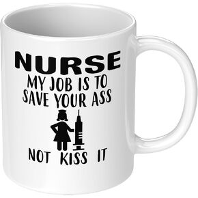 Funny Nurse Definition Ceramic Coffee Mug Cute Birthday Present for Friend Nurse Week Gift for Mom Aunt Grandma Girlfriend Wife Sister Graduation Retirement Christmas Gift Tea Cup 11 oz