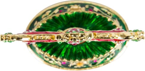 QIFU Hand Painted Enameled The Cross Decorative Hinged Jewelry Trinket Box Unique Gift for Home Decor in Kuwait