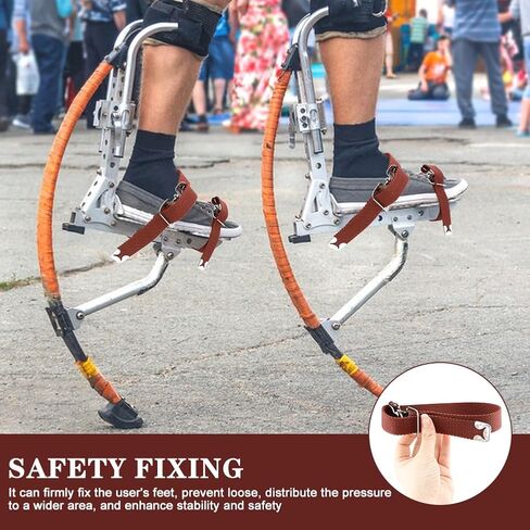 4PCS Drywall Stilts Leg Band Straps, Drywall Stilt Replacement Part Stilts Straps, Nylon Adjustable Leg Fixation Strap Kit, for Home Improvement, High Wall Painting (Reddish Brown) in Saudi Arabia